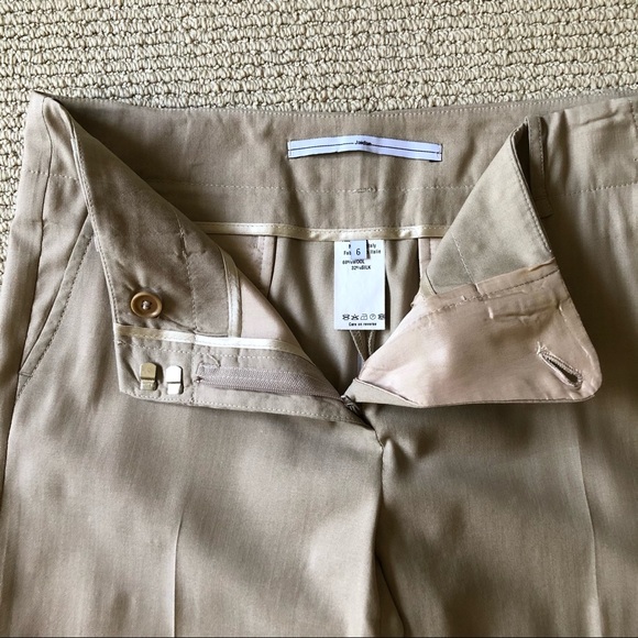 Women’s Trousers Lightweight Wool Beige Pant Made In Italy - Picture 9 of 11